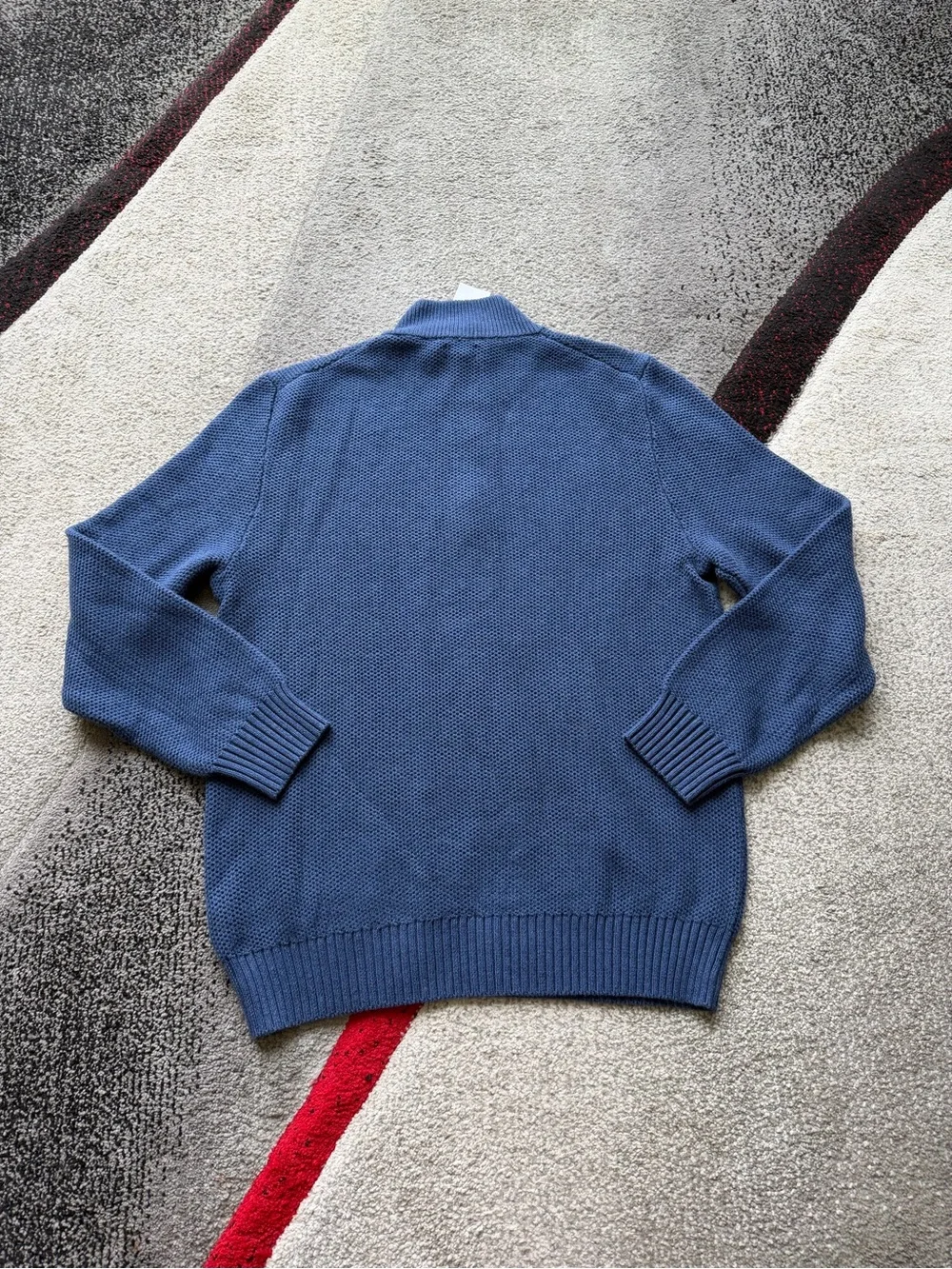 J.Crew Cotton Honeycomb Knit Quarter Zip Sweater